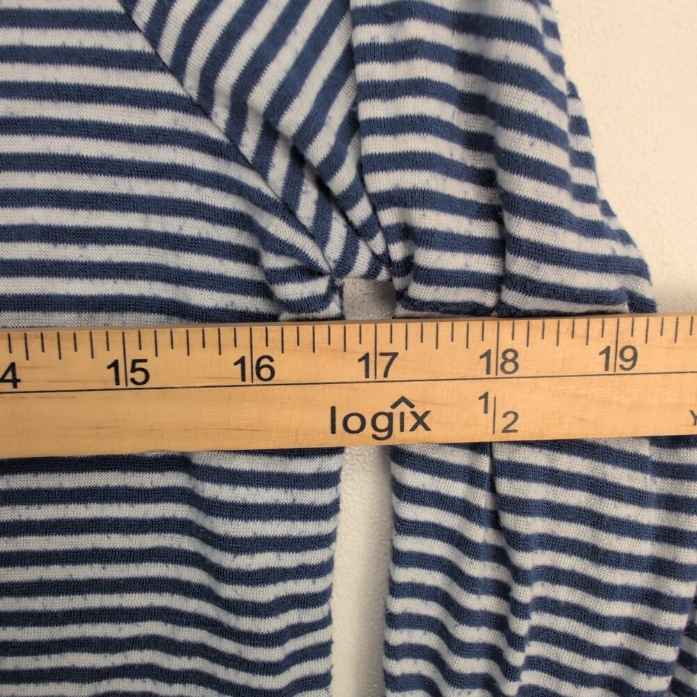 Altar'd State Striped Bell-Sleeve Top S Blue White - Picture 10 of 10